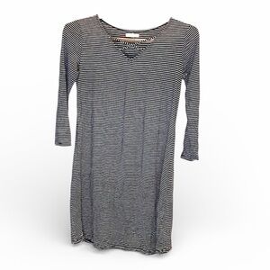 MAURICE’S Jersey Knit Tee Shirt Dress Small Black White